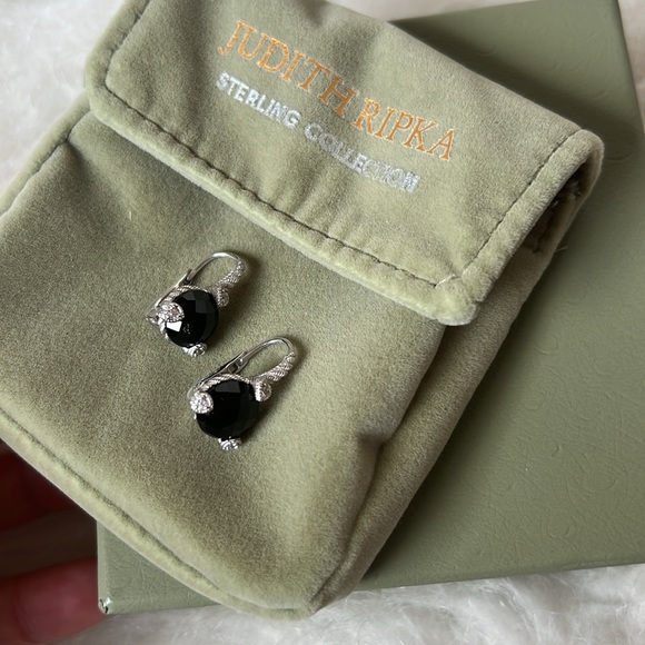 New ✨Judith Ripka black Onyx earrings - Picture 7 of 8